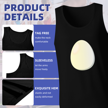 Simple Egg Minimalist Plain Graphic Men Tank