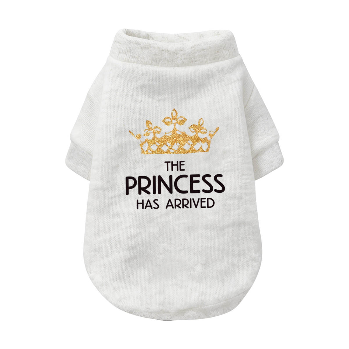 The Princess Has Arrived Golden Crown Pet Sweater