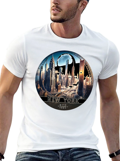 NYC Skyline Graphic Tee - Urban Style