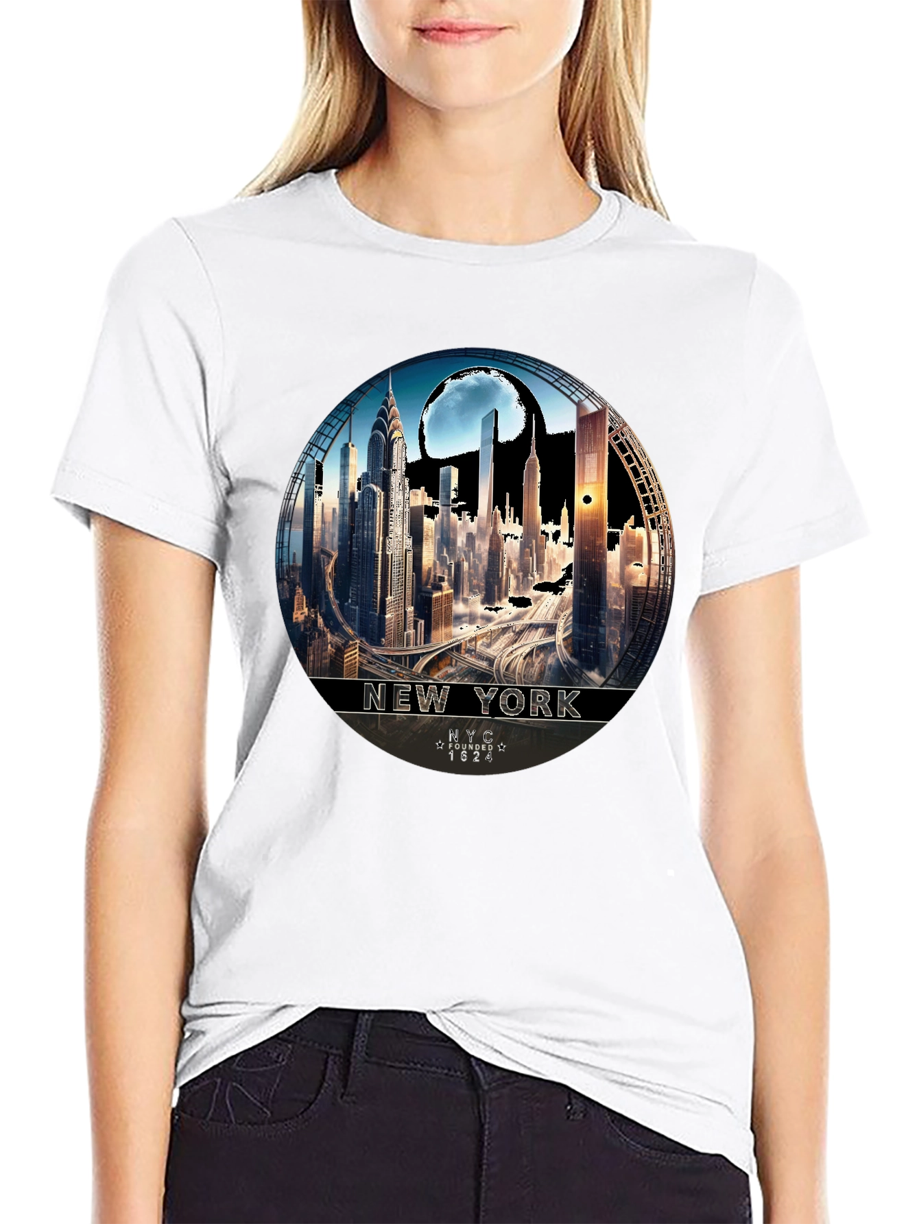 NYC Skyline Graphic Tee - Urban Style