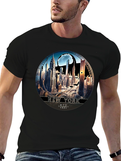 NYC Skyline Graphic Tee - Urban Style