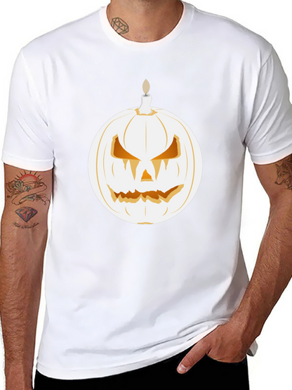 Spooky Pumpkin Candle Graphic Tee - Halloween Shirt