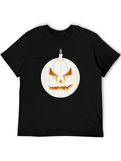 Spooky Pumpkin Candle Graphic Tee - Halloween Shirt