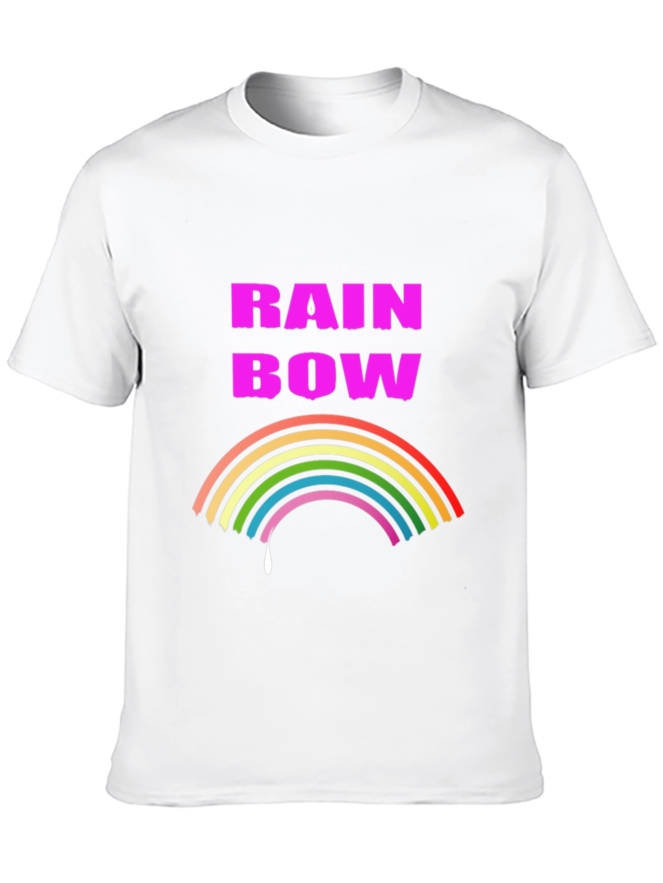 Rainbow Drip Graphic Tee - Stylish Black T-Shirt
