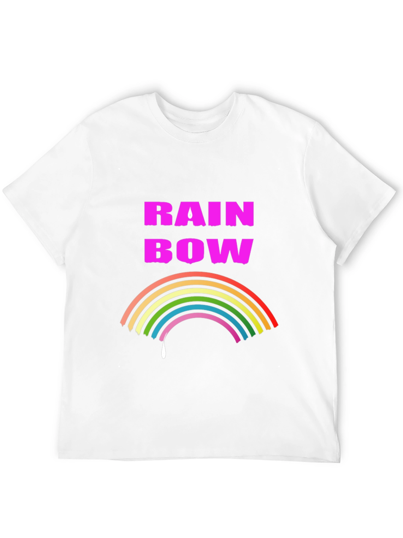 Rainbow Drip Graphic Tee - Stylish Black T-Shirt