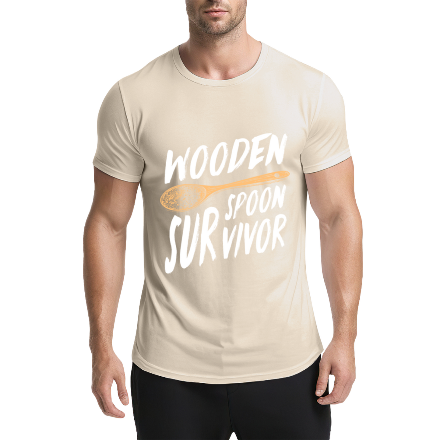 Wooden Spoon Survivor Funny Slogan Casual Tee