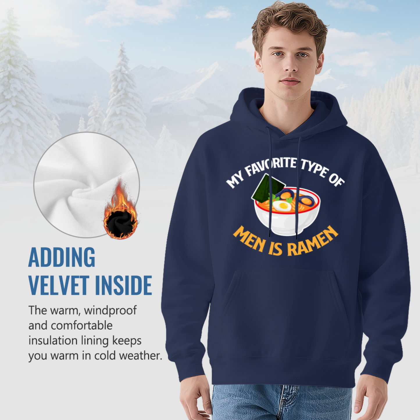 Funny Ramen Noodle Pun Unisex Hoodie, Cozy Casual Daily Wear