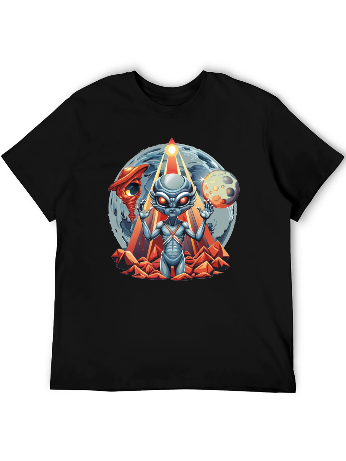 Alien Graphic T-Shirt: Sci-Fi Style Black Tee