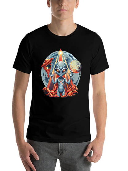 Alien Graphic T-Shirt: Sci-Fi Style Black Tee