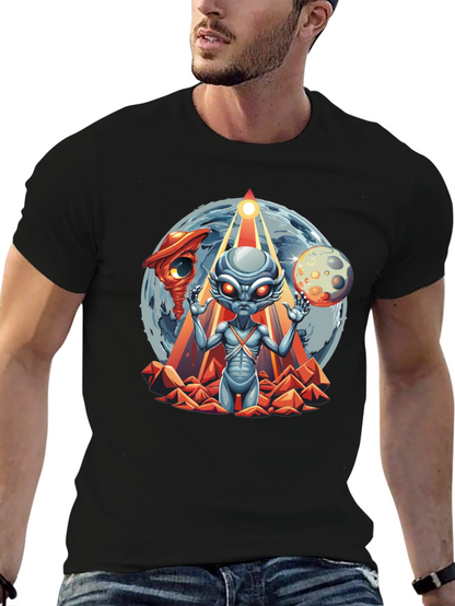 Alien Graphic T-Shirt: Sci-Fi Style Black Tee