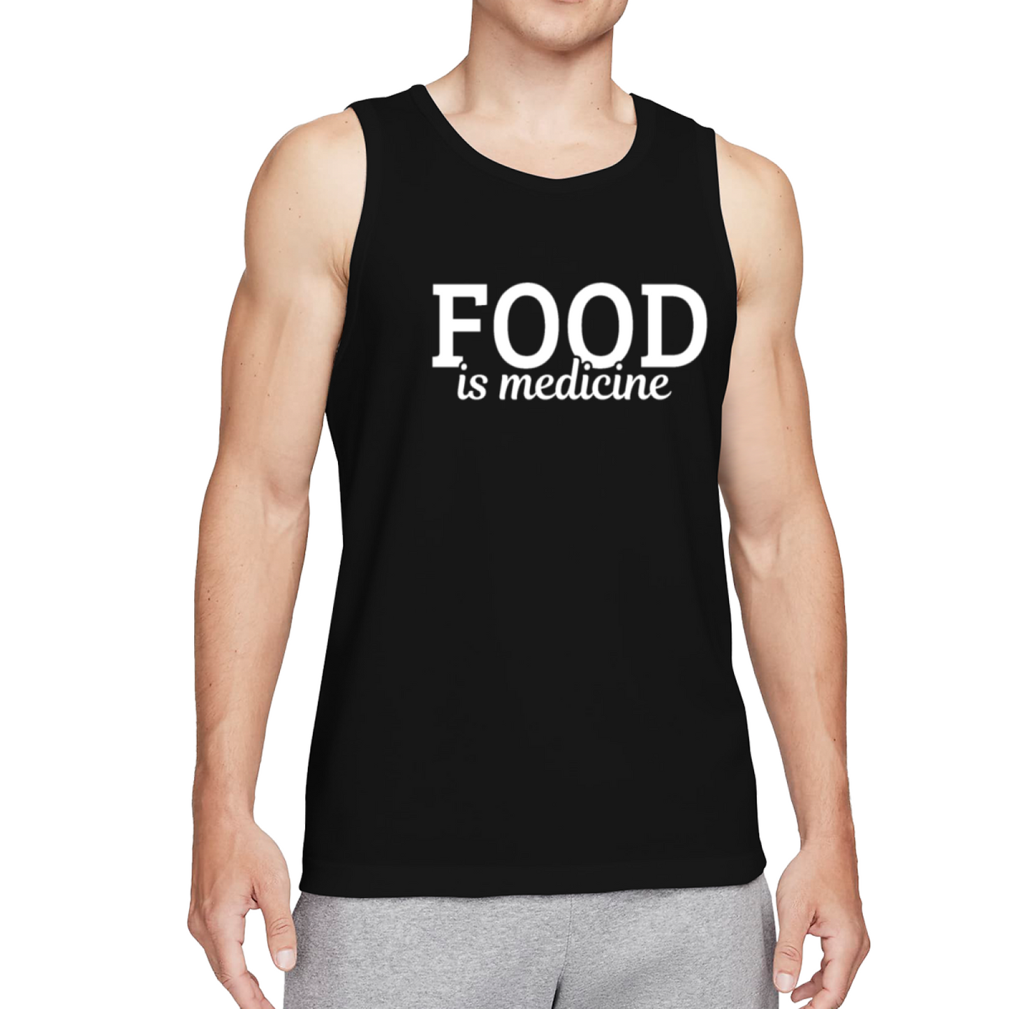 Food Is Medicine Healthy Lifestyle Simple Tank Top
