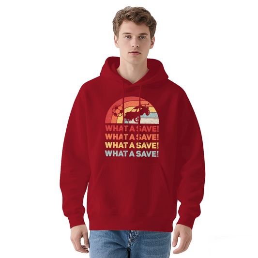 Retro What A Save Rocket Game Vintage Print Soft Hoodie, Unisex Casual Top