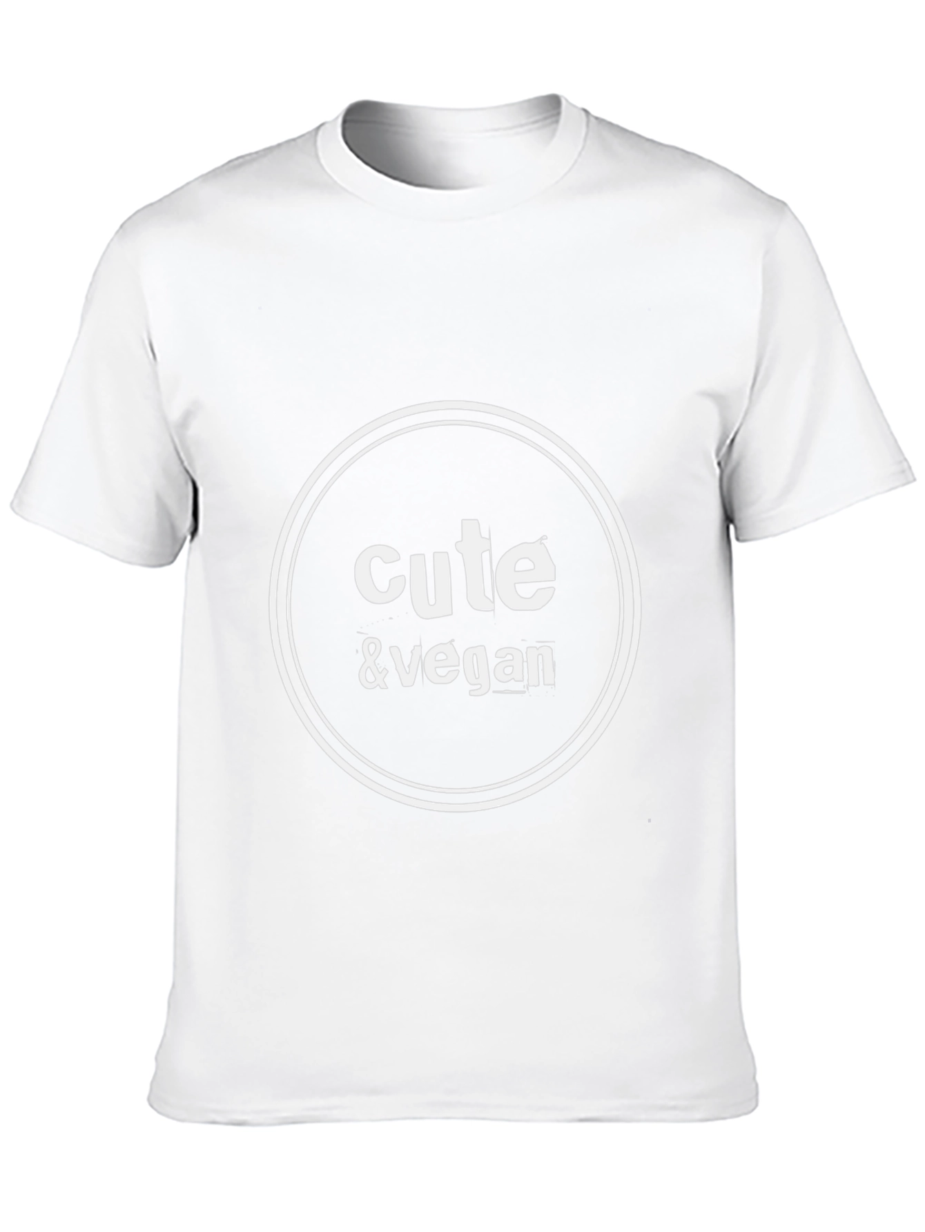 Cute & Vegan Graphic T-Shirt - Black Cotton Blend