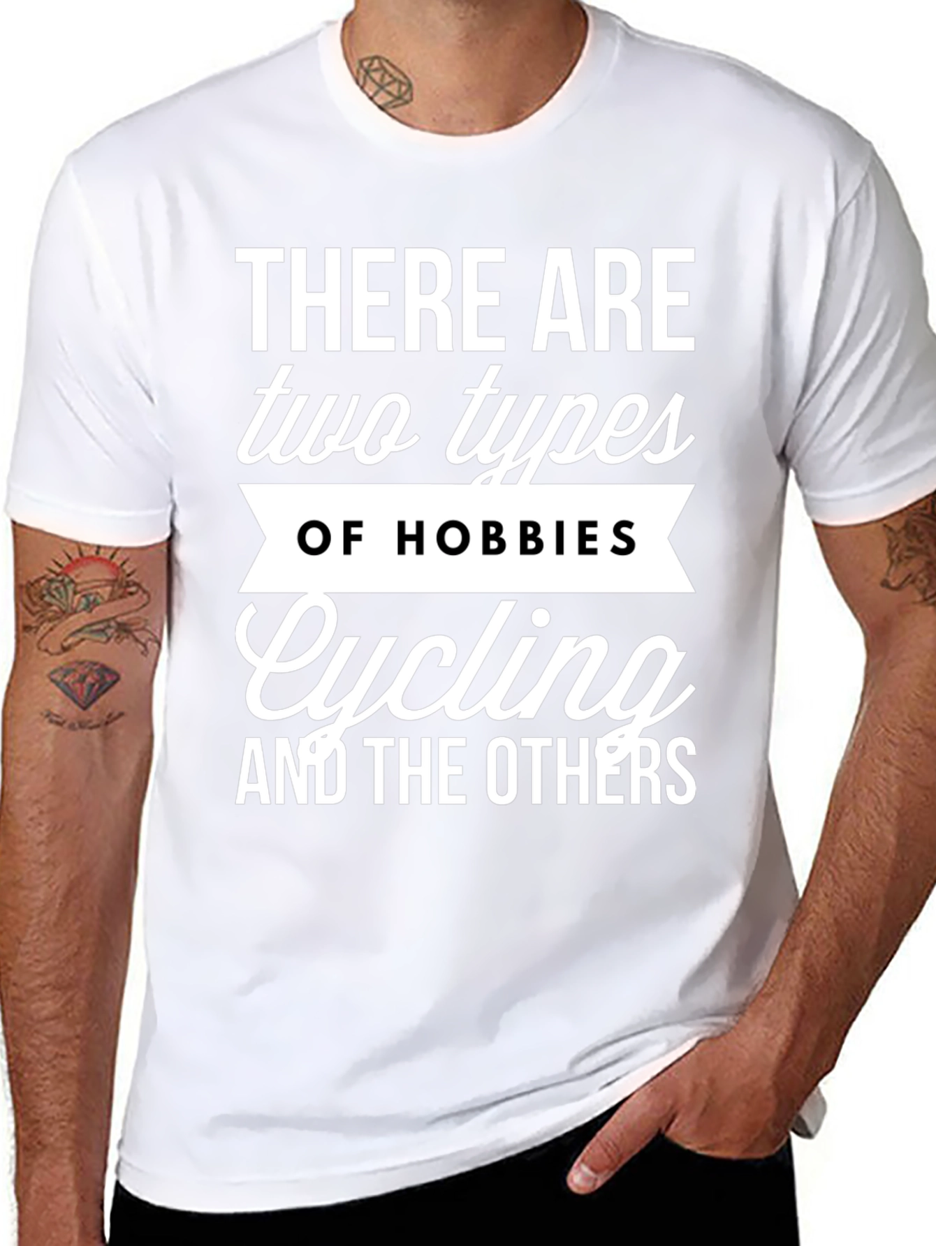 Cycling Hobbies Graphic Tee - Black
