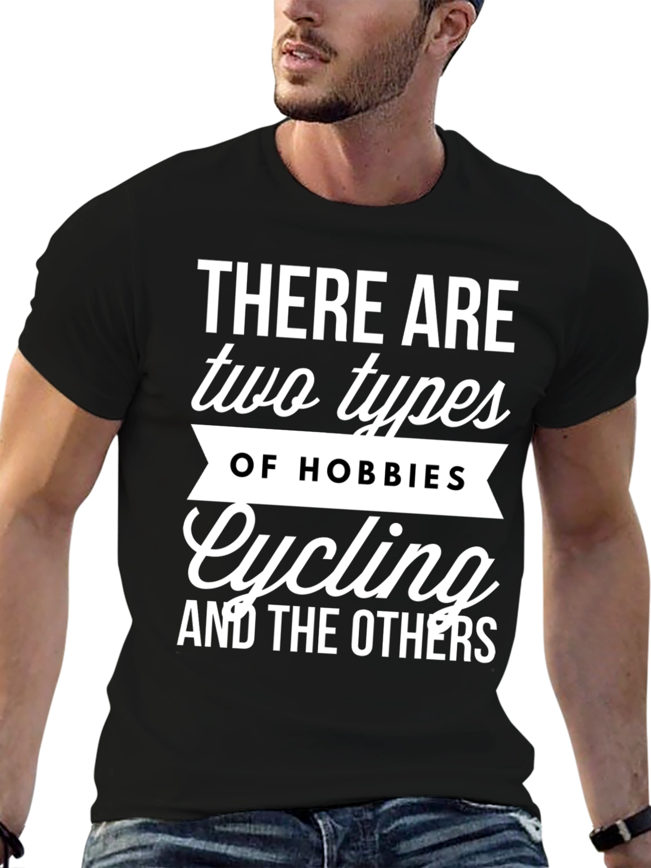 Cycling Hobbies Graphic Tee - Black
