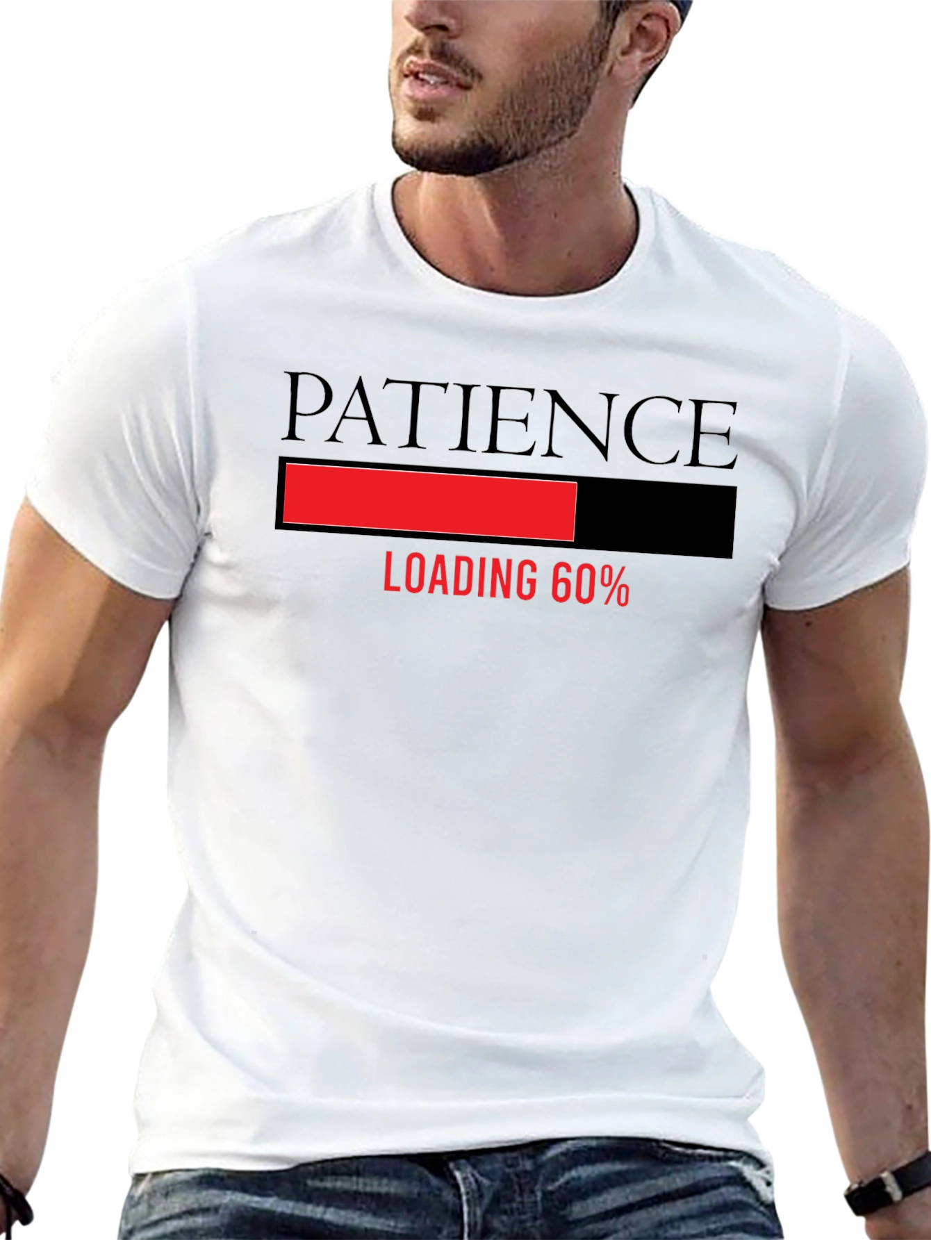 Patience Loading Funny Graphic Tee - Black T-Shirt