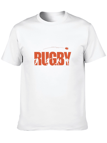 Rugby Graphic T-Shirt - Black Casual Tee