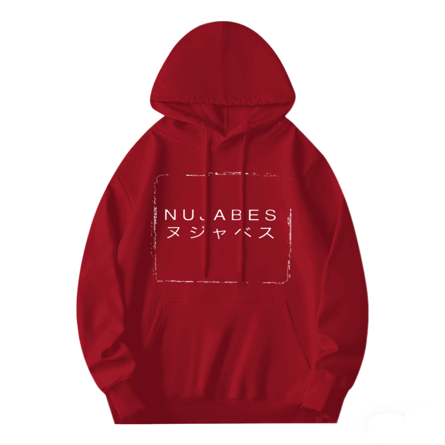 Nujabes Japanese Letter Graphic Cozy Pullover Hoodie, Unisex Streetwear