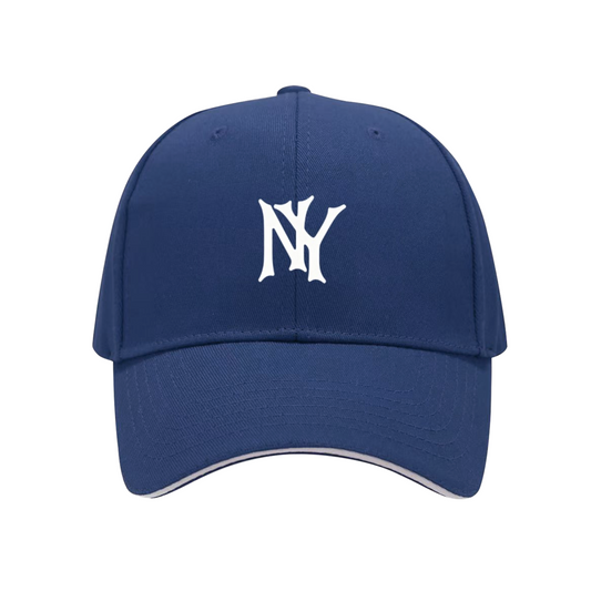 Classic NY Logo Navy Blue Multi-Color Sandwich Brim Retro Baseball Cap