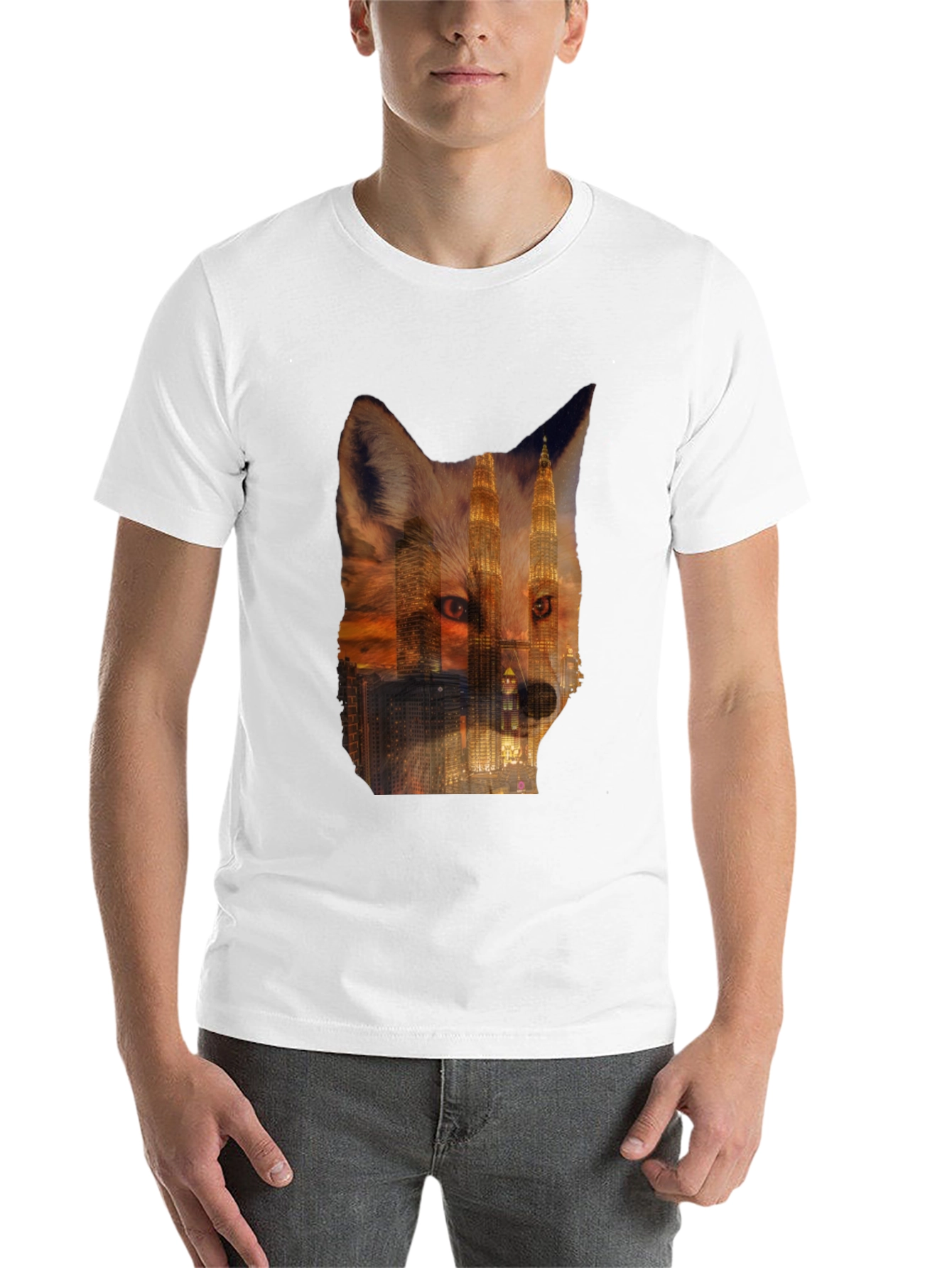 Fox Cityscape Graphic Black T-Shirt