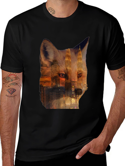 Fox Cityscape Graphic Black T-Shirt