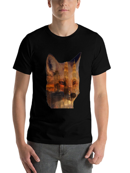 Fox Cityscape Graphic Black T-Shirt