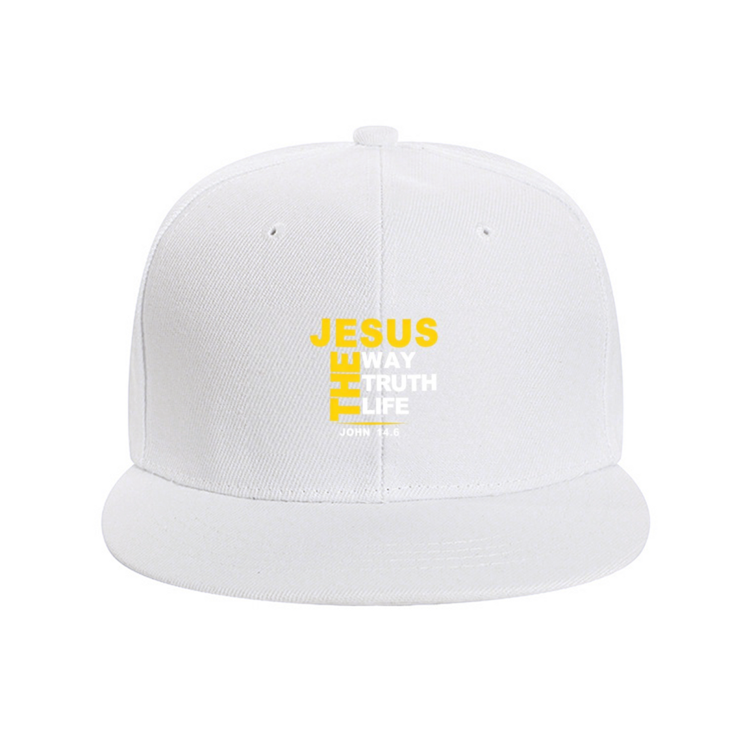 Faith JESUS THE WAY TRUTH LIFE Black Flat Brim Christian Cap