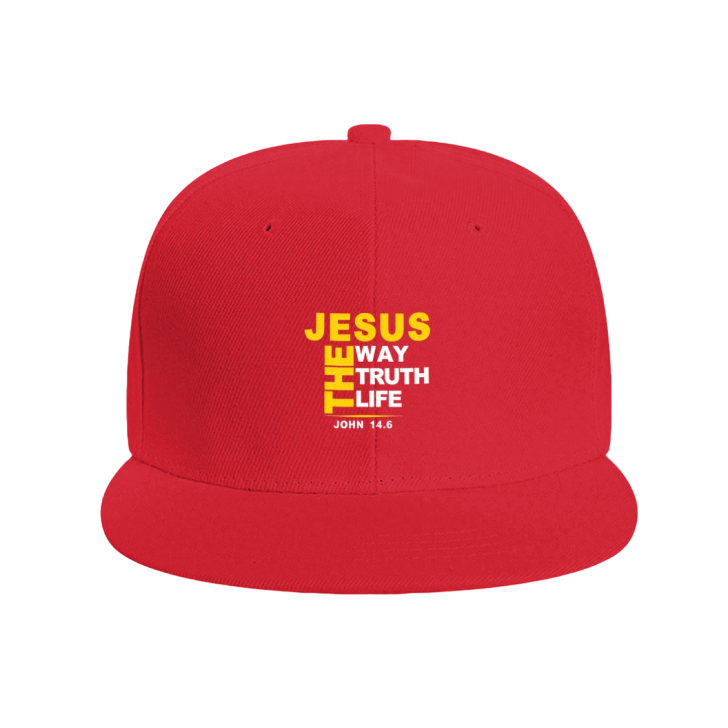 Faith JESUS THE WAY TRUTH LIFE Black Flat Brim Christian Cap