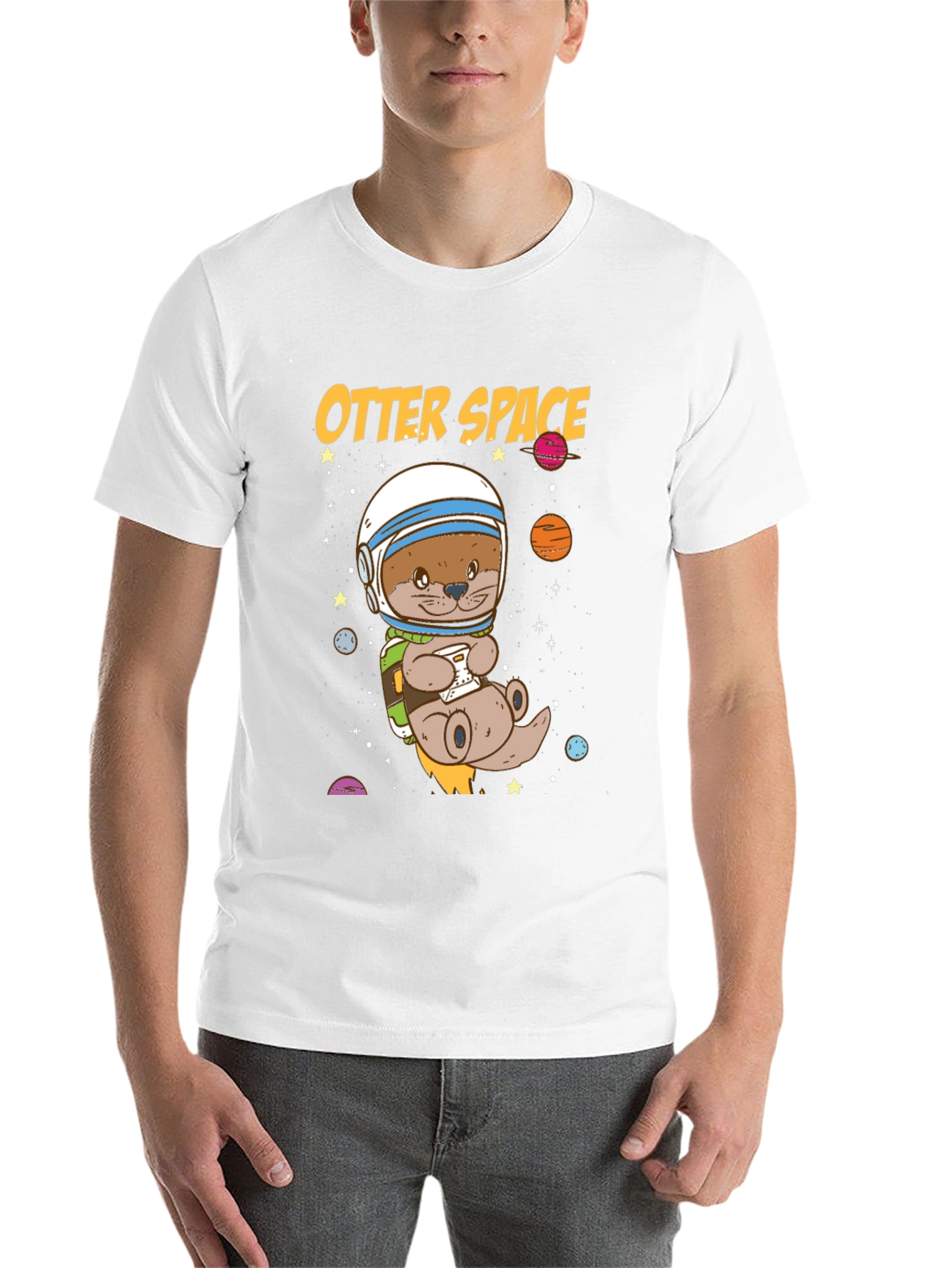 Otter Space Graphic T-Shirt - Astronaut Animal Tee