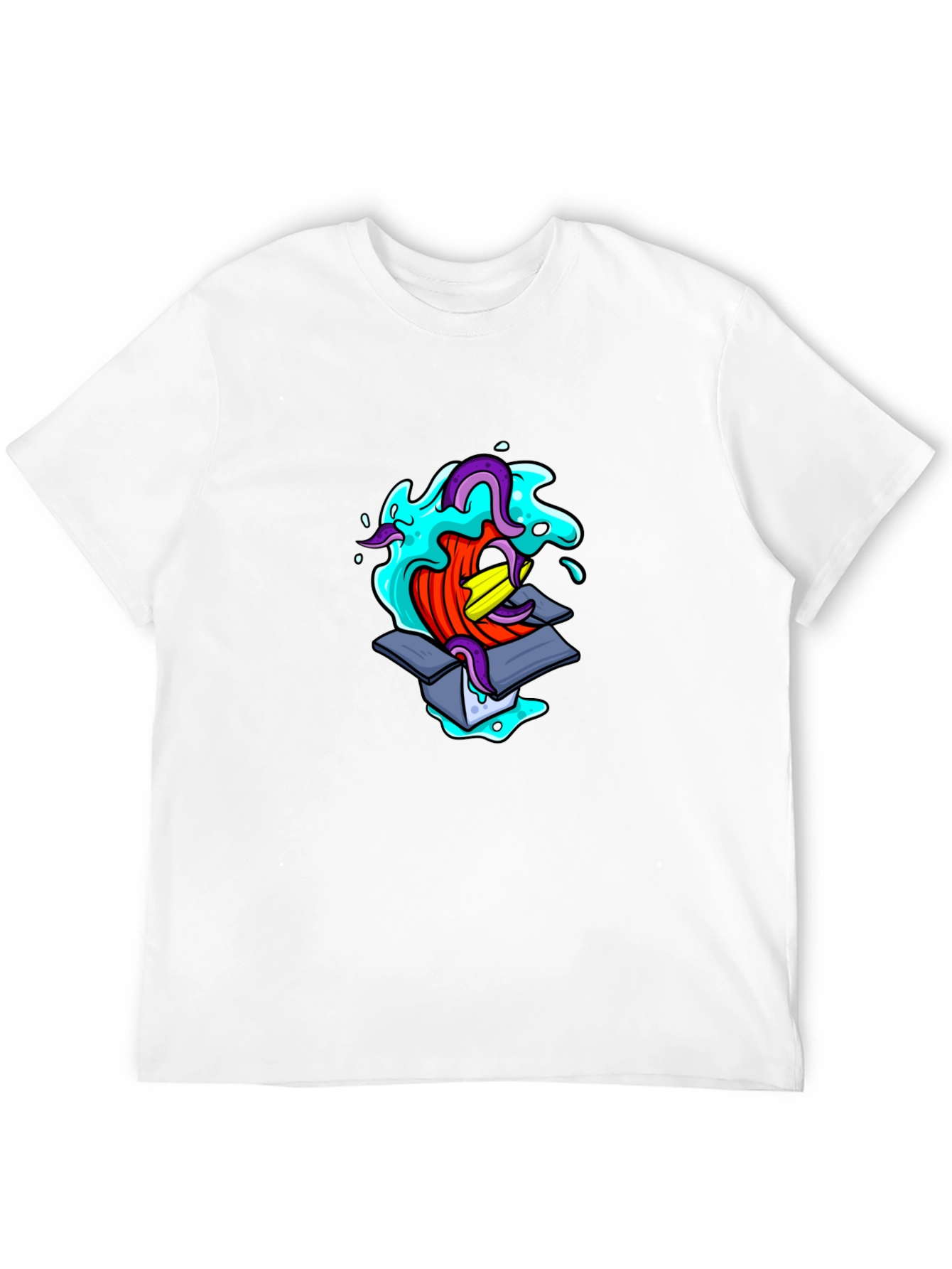 Mens Black Graphic T-Shirt - Box Creature