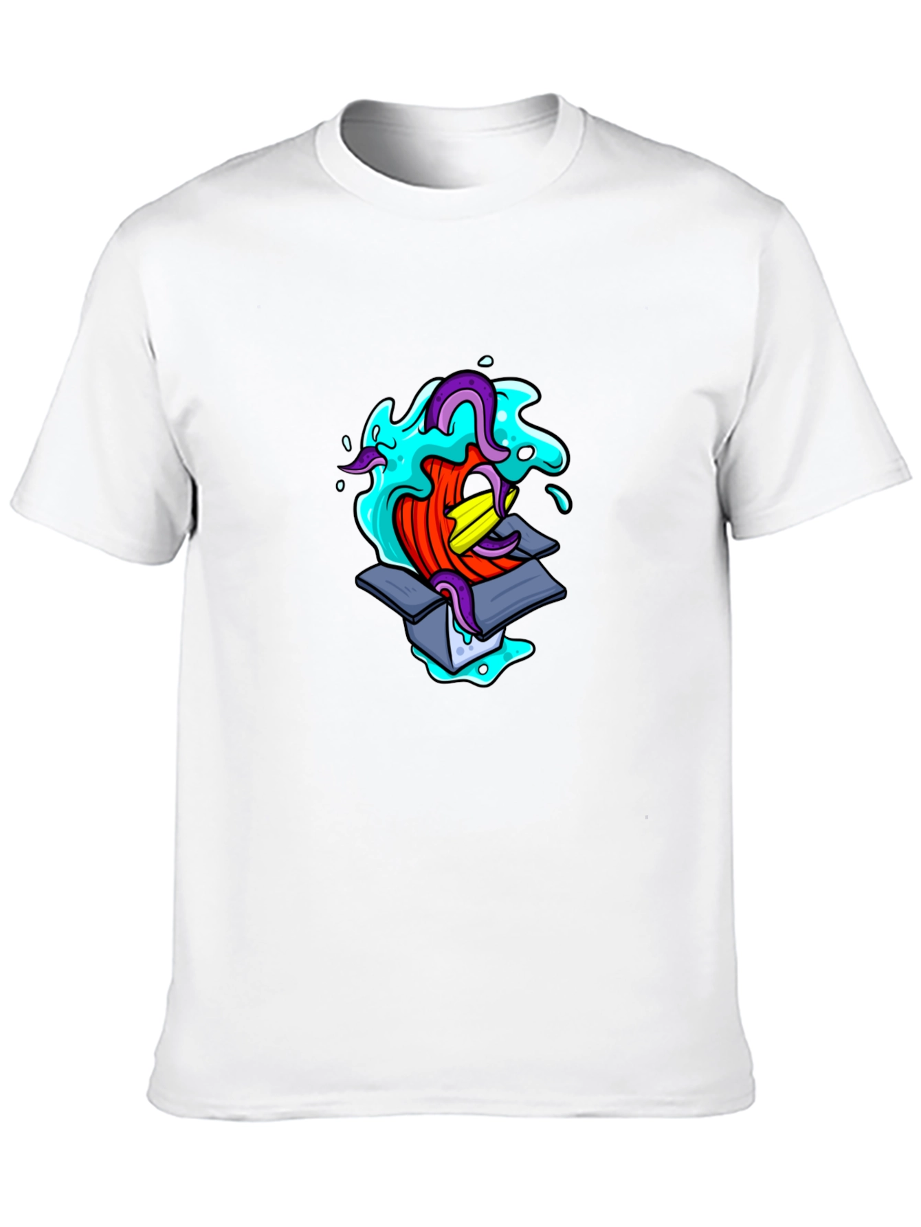 Mens Black Graphic T-Shirt - Box Creature