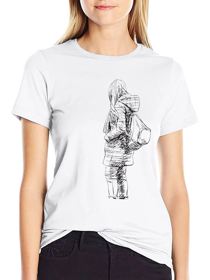 Mens Black Graphic Tee - Unique Design