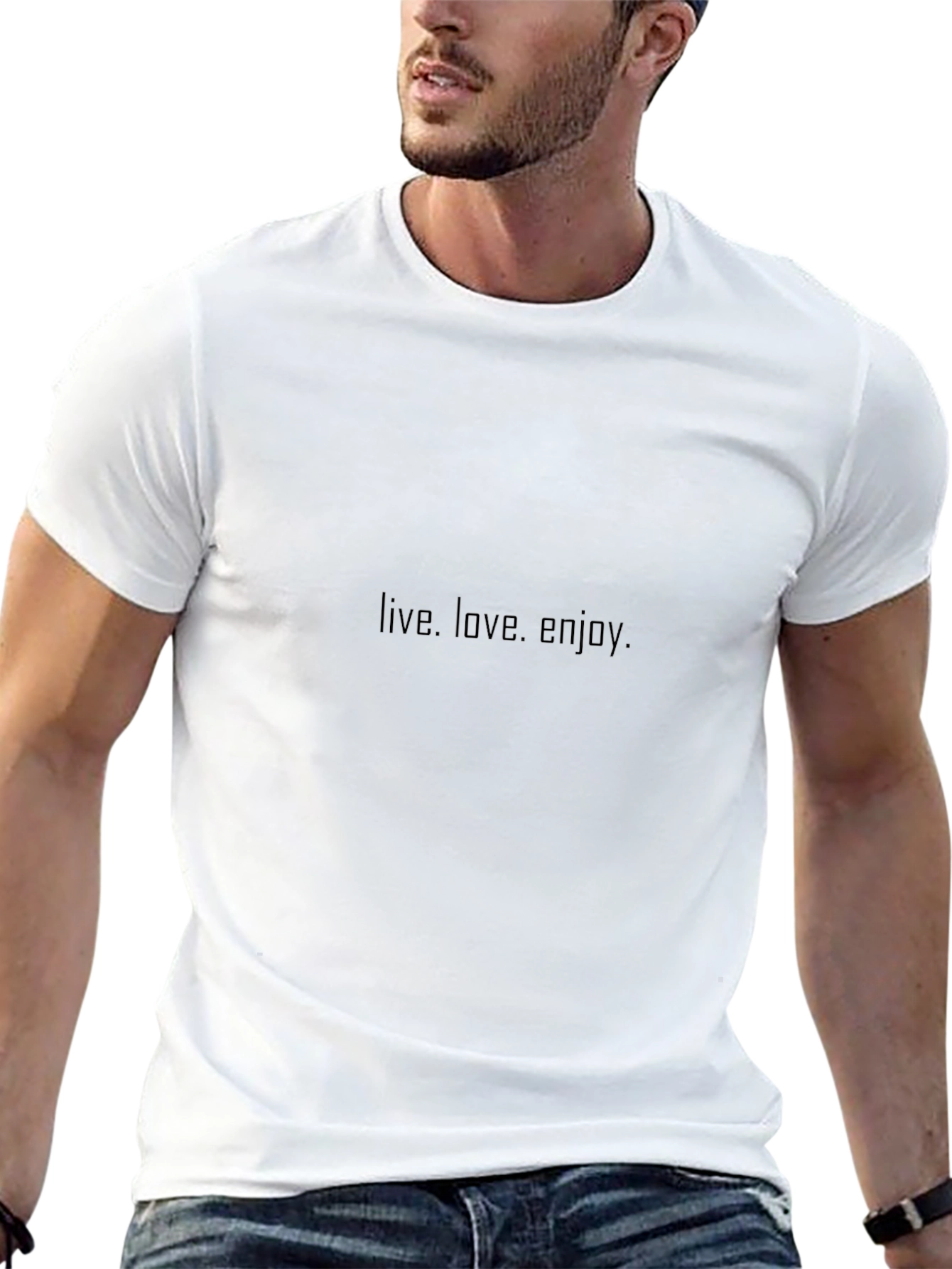 Live Love Enjoy Black T-Shirt