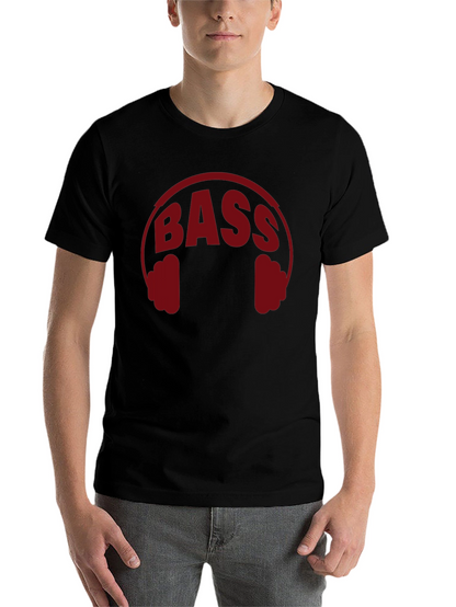 Bass Headphones Graphic T-Shirt - Music Lover Tee