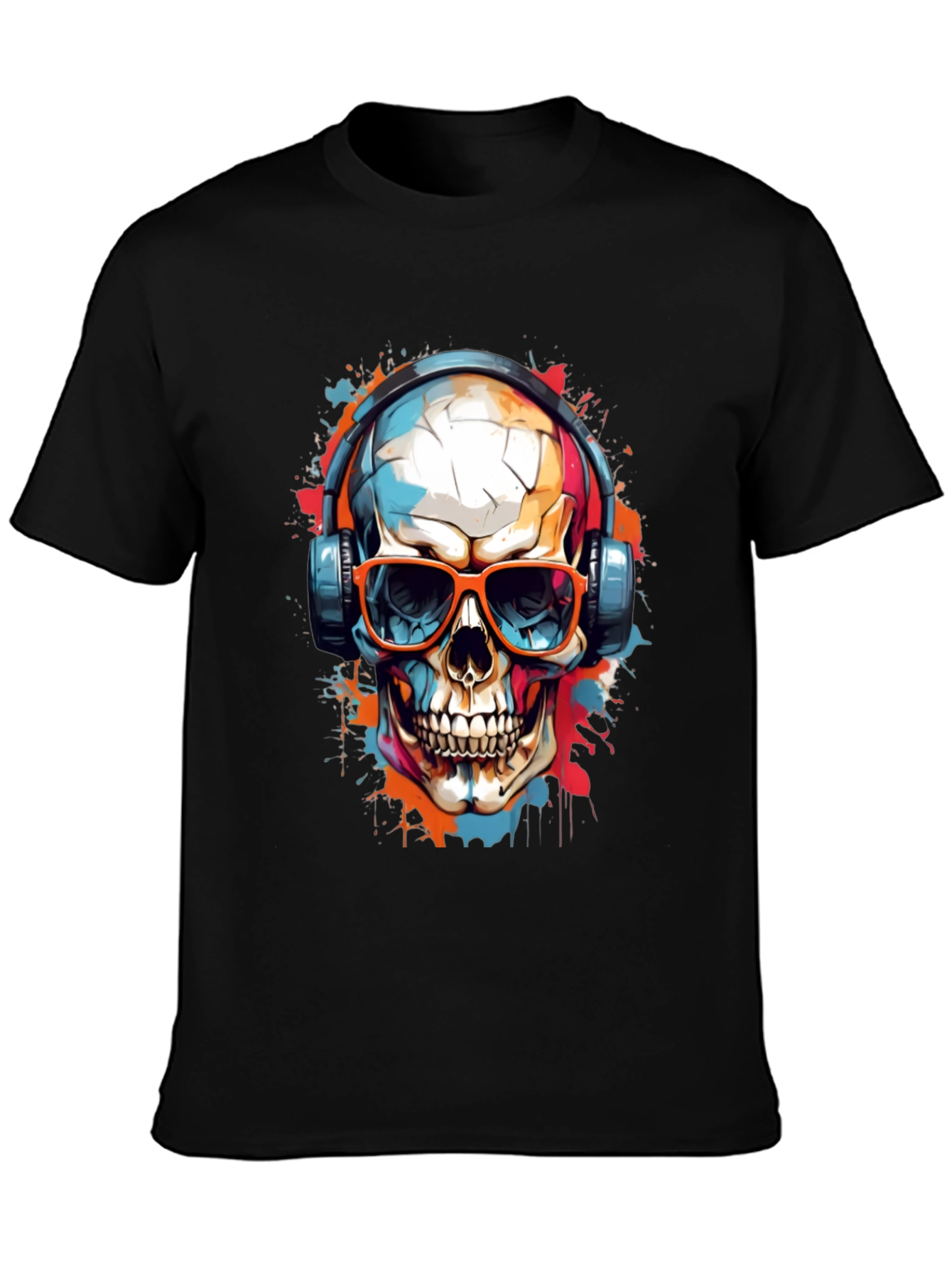 Skull Graphic Tee - Music Lovers T-Shirt