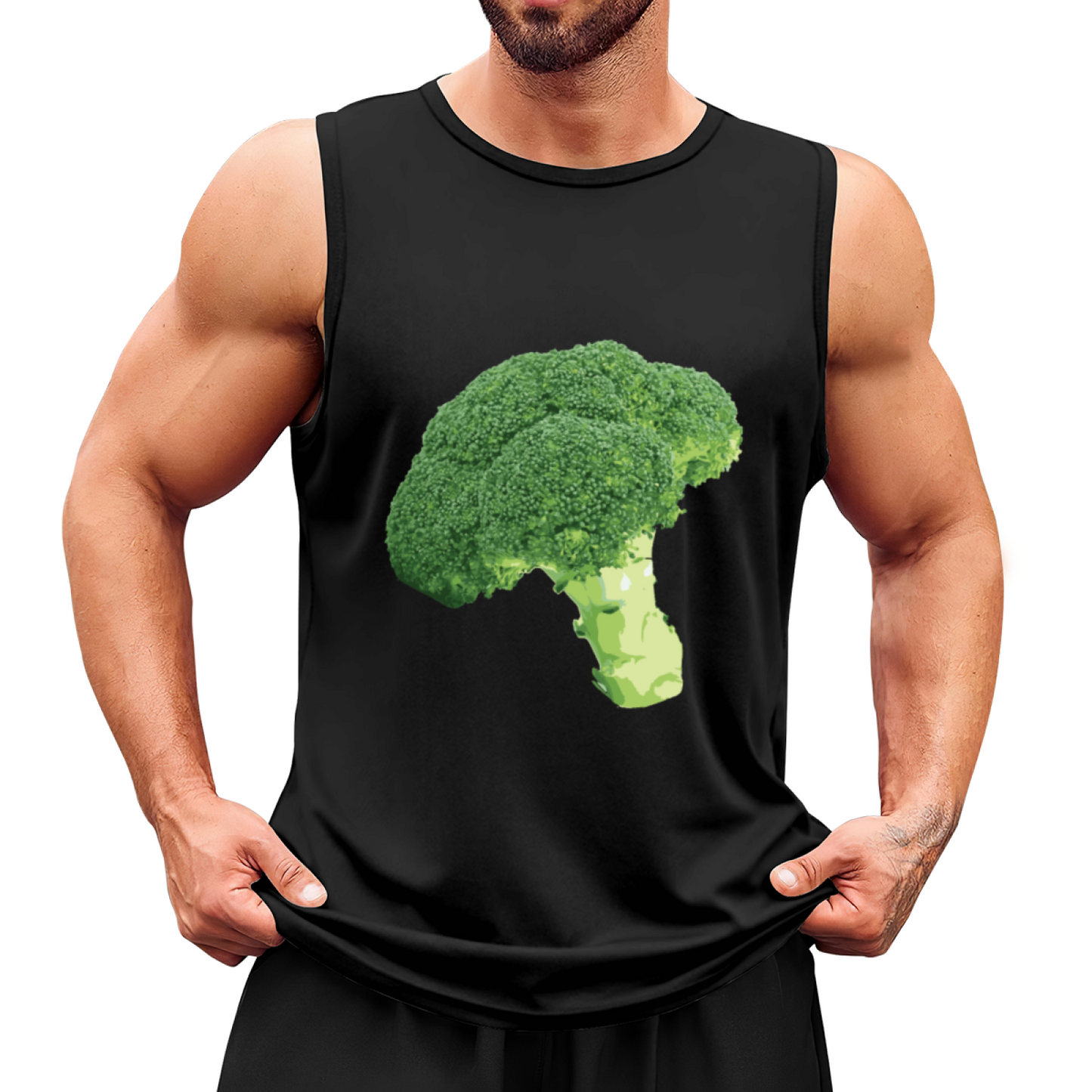 Realistic Fresh Broccoli Vegetable Food Funny Graphic Tank