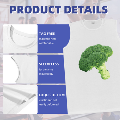 Realistic Fresh Broccoli Vegetable Food Funny Graphic Tank