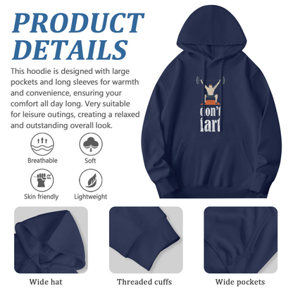 Weightlifting Don¡¯t Fart Funny Gym Mens Hoodie, Comfort Workout Pullover