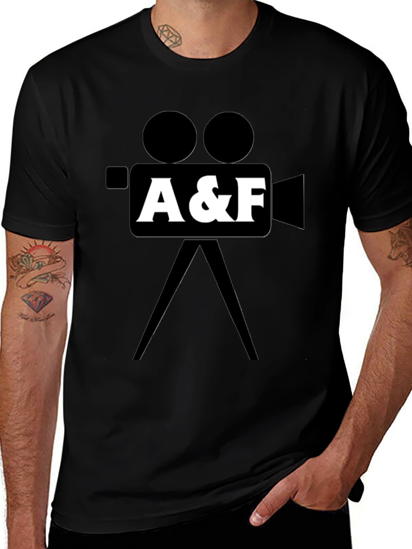 A&F Camera Graphic T-Shirt - Black