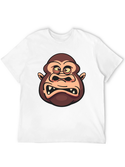 Cartoon Gorilla Graphic Black T-Shirt