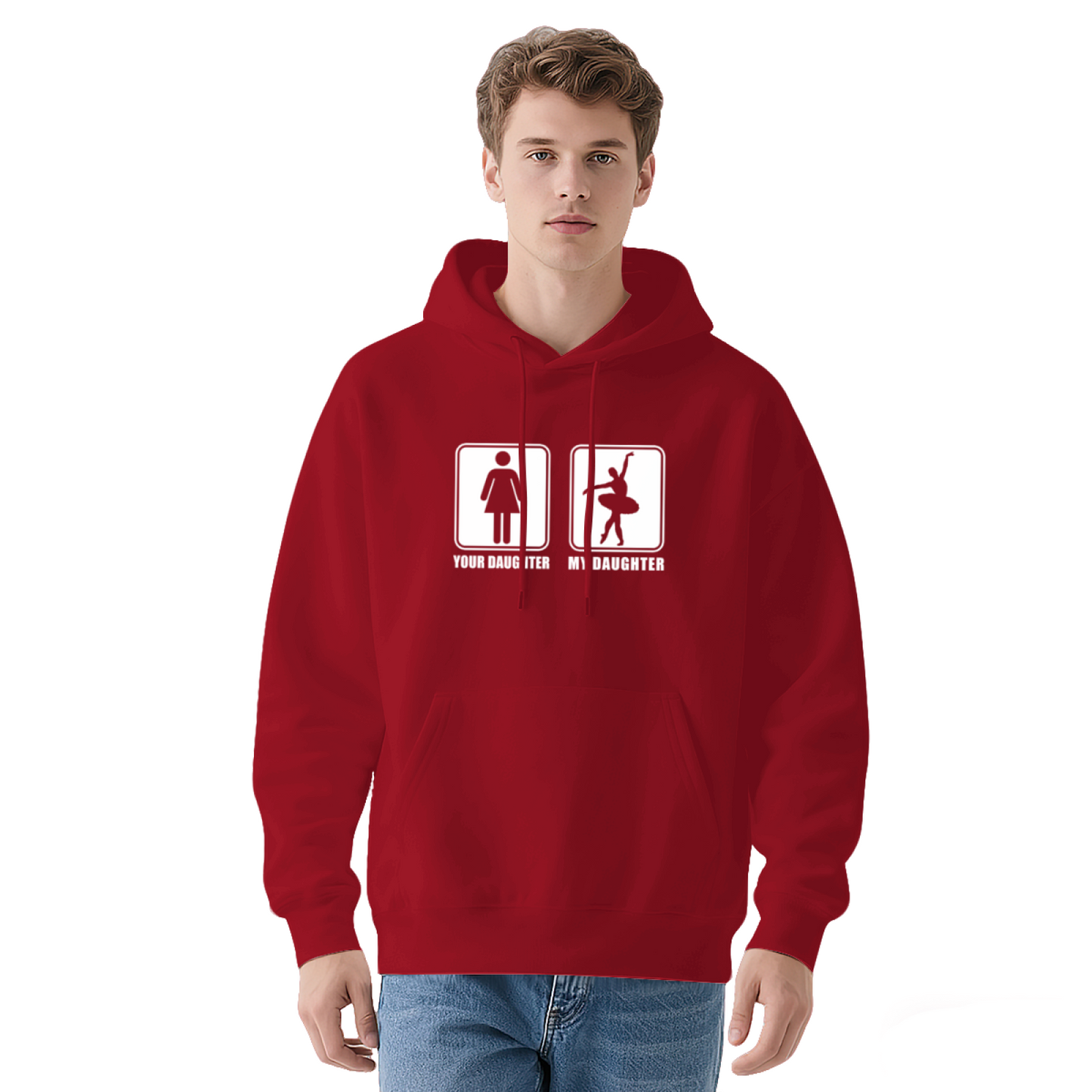 Men's Family Hoodie: Your Daughter My Daughter Graphic, Warm & Soft