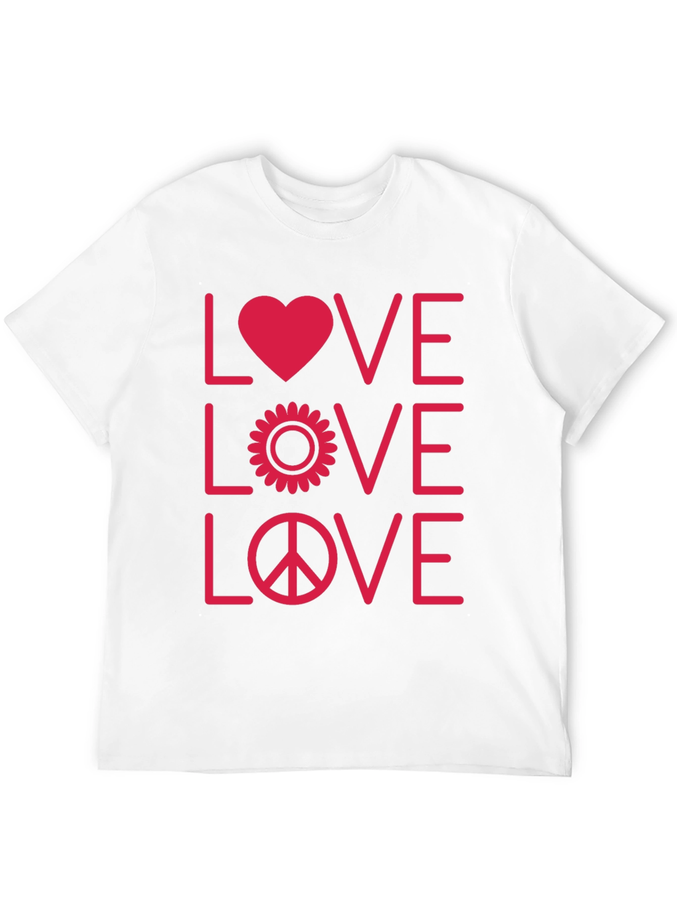 Love Peace Graphic Tee - Black Unisex T-Shirt