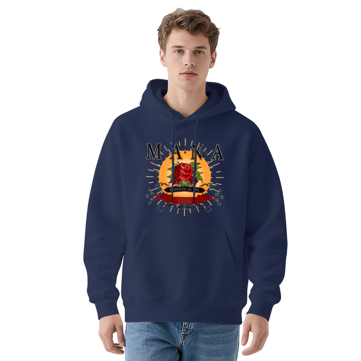 MANA Band Rose Tour Vintage Dark Grey Hoodie, Comfort Retro Music Top