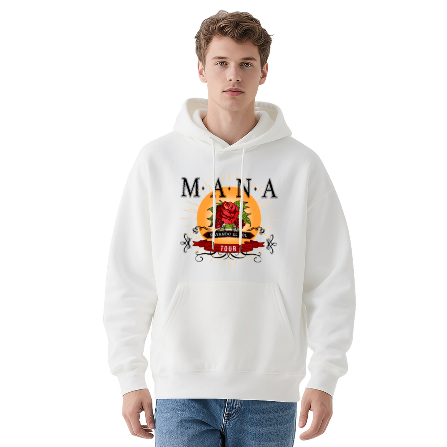 MANA Band Rose Tour Vintage Dark Grey Hoodie, Comfort Retro Music Top