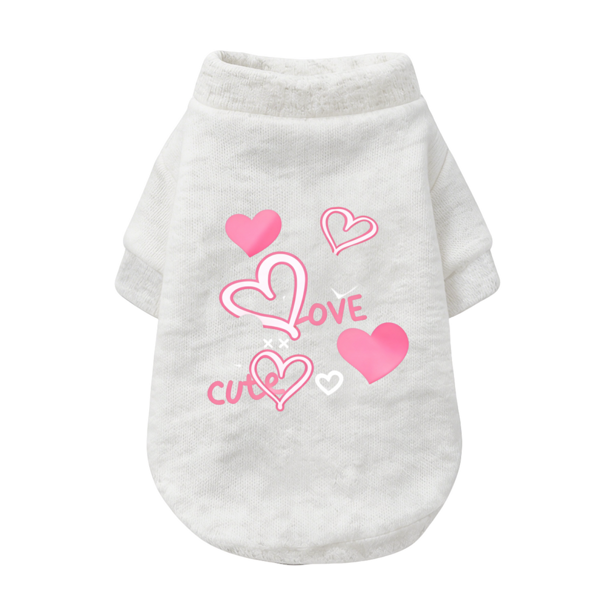 Trendy LOVE Letter X Pattern Pet Cardigan Sweater