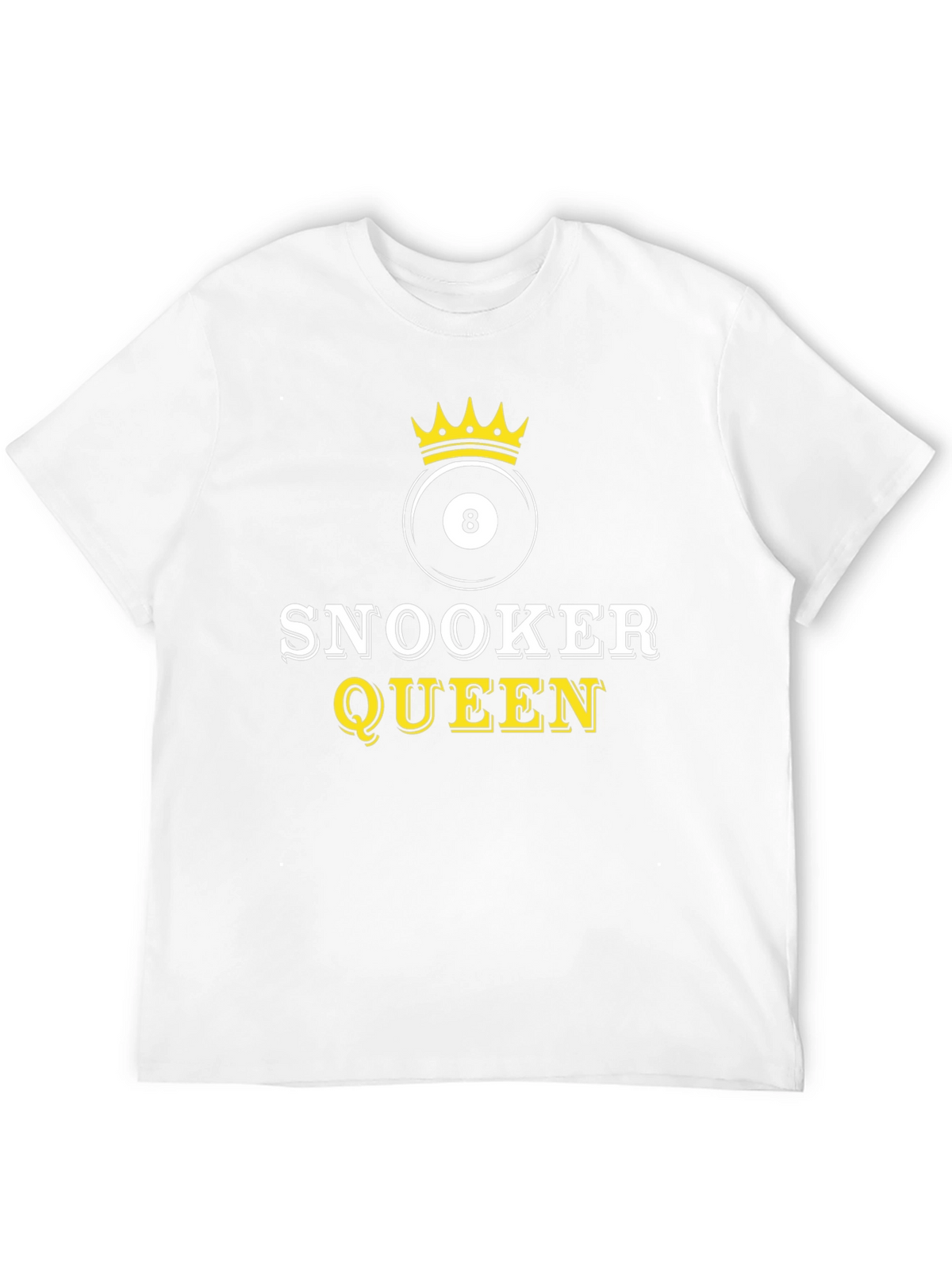 Snooker Queen Black T-Shirt - Billiards 8 Ball Crown
