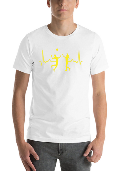 Volleyball Heartbeat Graphic Tee - Black
