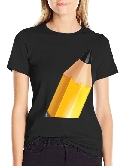 Pencil Graphic Black T-Shirt