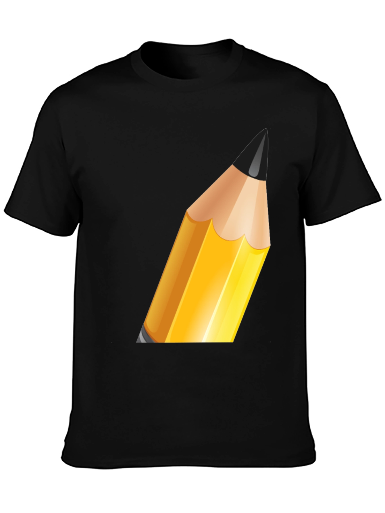 Pencil Graphic Black T-Shirt