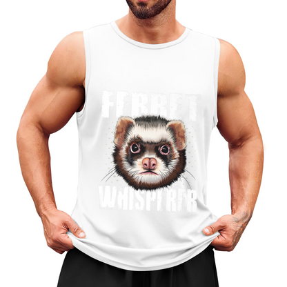Vintage Distressed Ferret Whisperer Cute Pet Lover Tank